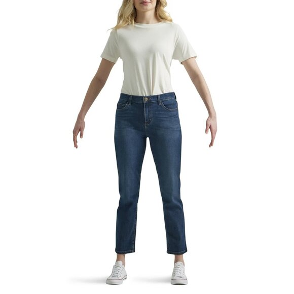 Lee Women's Heritage Mid Rise Slim Straight Jean, Size 16, 28" inseam, Regular - Picture 6 of 6